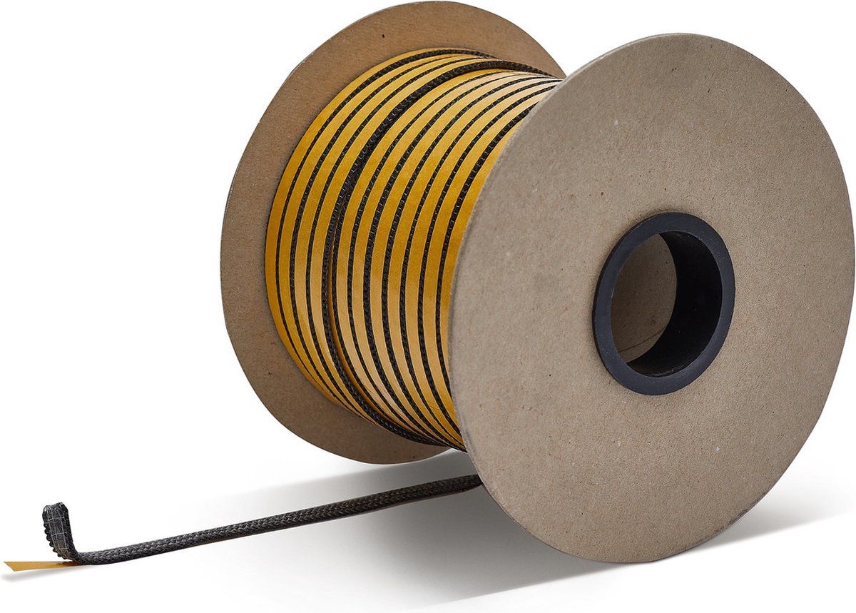 Heat Shielding 10mm x 3mm x 25m Seal | Stove Cord Flat Heat Resistant Self-Adhesive