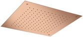 Hotbath MateInbouw Hoofddouche - vierkant - 50x50cm - geborsteld koper PVD