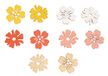 Rayher Houten strooisel bloemen, 3,5 cm ø, kleurrijk gemengd, met plakpunt, Btl. 10 stuks