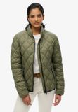 Superdry Diamond Quilt Fuji Lite Jas Dames Groen