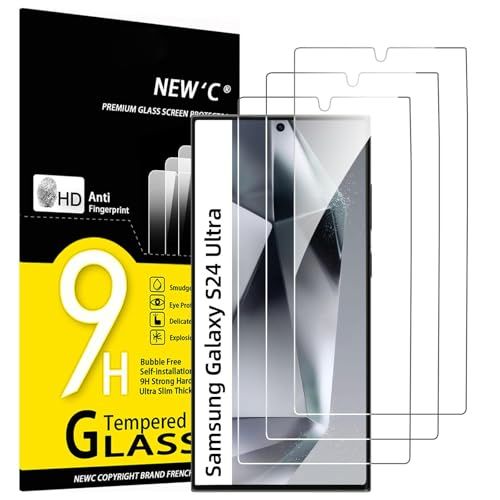NEW'C 3 Stuks Screen Protector voor Samsung Galaxy S24 Ultra