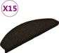 vidaXL Trapmatten Zelfklevend 15 stuks 65x21x4 cm Donkerbruin