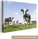 OneMillionCanvasses Canvas Schilderij Koeien - 60x40 cm - Wanddecoratie
