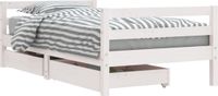 vidaXL lit pour enfant avec tiroirs 80x160 cm pin massif blanc