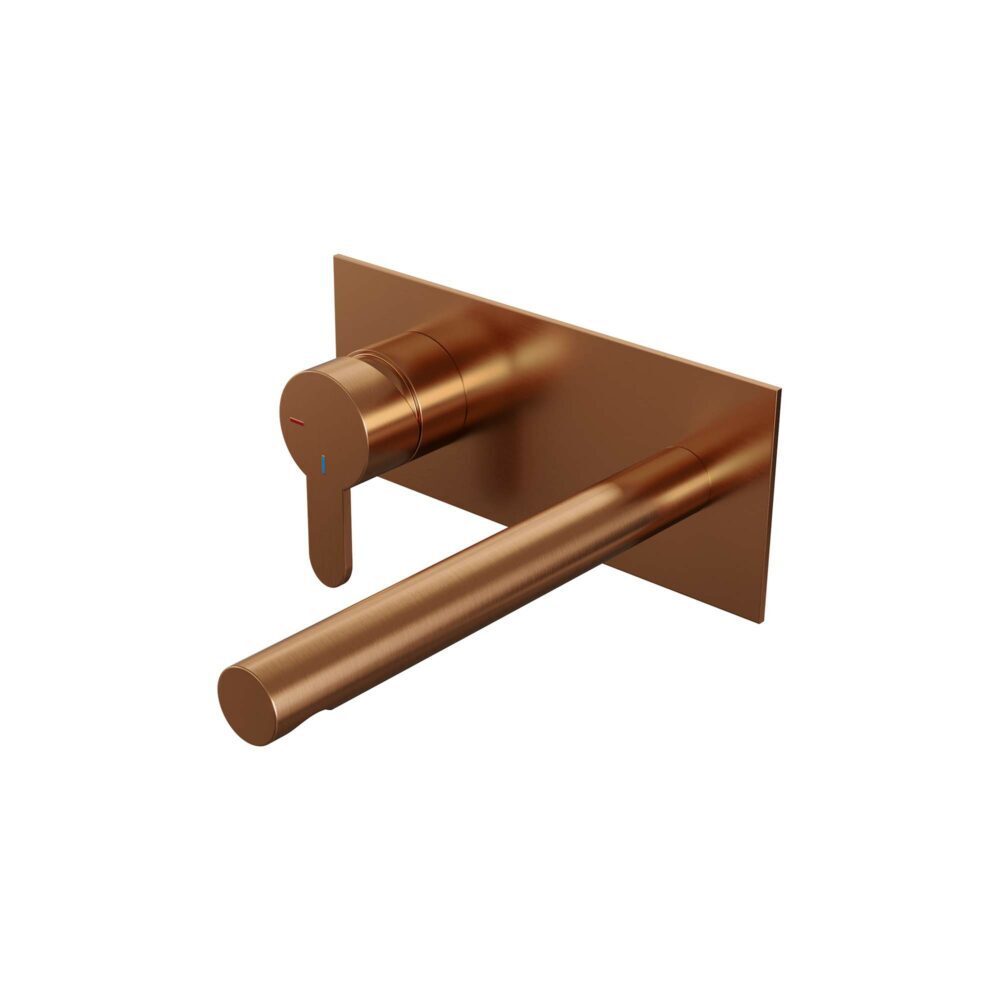 Brauer Brauer Copper Edition inbouw wastafelkraan met rechte uitloop en ovale staaf 20x9 koper