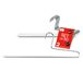 MAWA Broekhangers, set met 50 ruimtebesparende kleerhangers, ideaal voor jeans, stoffen broeken en kostuumbroeken, met anti-slip gecoate brug, 35 cm, wit