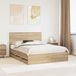 Maison Exclusive - Cadre de lit en chêne Sonoma, 150 x 200 cm, en bois d'ingénierie