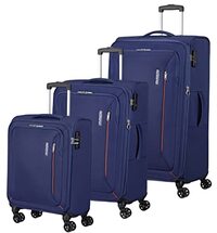 American Tourister Hyperspeed - kofferset 3-delig, blauw (Combat Navy)