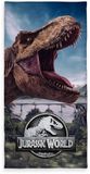 Jurassic World Velours handdoek 75 x 150 cm - Katoen - Blauw