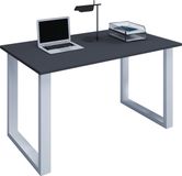 Vcm Lona U Houten bureau Computerbureau Werkbureau Kantoormeubilair Aluminium Zilver
