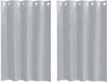 vidaXL - Voile - Gordijn - 2 - st - Donkergrijs - 140 - x - 140 - cm - Polyester