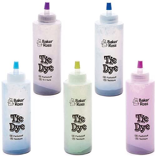 Baker Ross FC884 Zeemeermin Tie Dye - Set van 5 kleuren, Tie Dye Kits voor kinderen, meisjes kleding verven