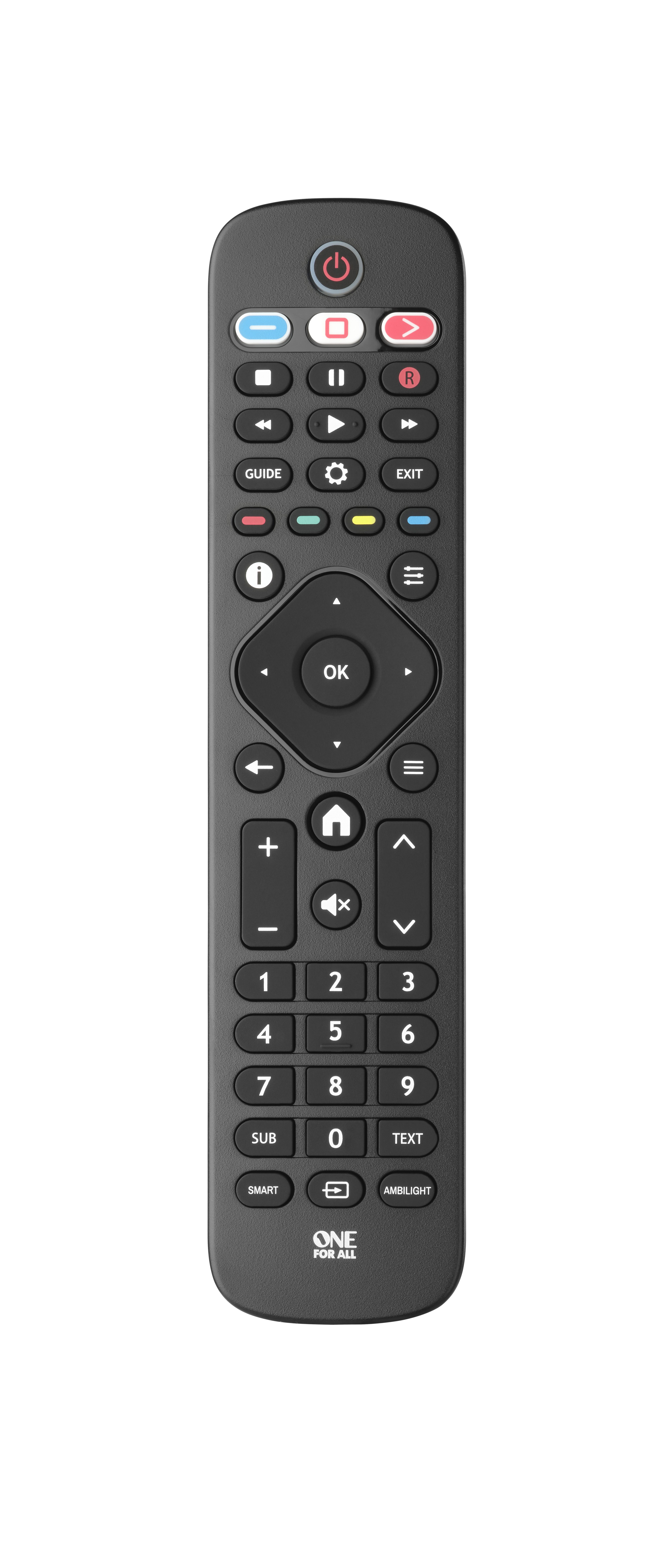 One for All URC4913 TV Replacement Remote - Black