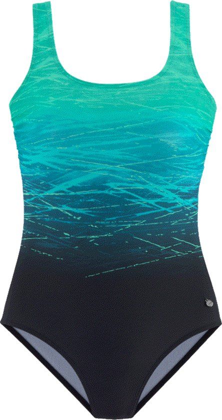 Lascana Basic badpak - green print - 90D (44D)