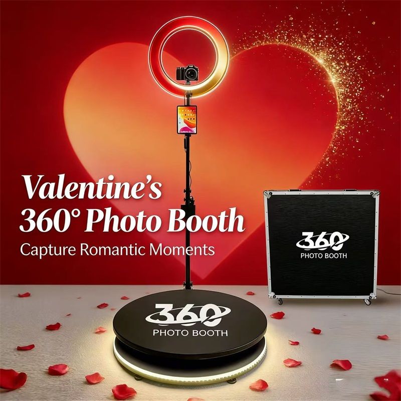 SNQP Bruiloft- en feestfotografie-artikel 360 Selfie Booth met selfieplatform. Draagbare mini. 360 Selfie Booth 80 cm x 100 cm