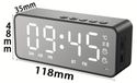 Setty Horloge de table avec réveil, radio FM, haut-parleur Bluetooth (3 W), port USB-C et thermomètre