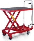 AIRPRESS hydraulische heftafel 150 Kg Rood/Zwart