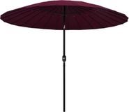 vidaXL Parasol met aluminium paal 270 cm bordeauxrood