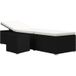 Maison Exclusive - Chaise longue avec coussin et table à thé en rotin blanc crème