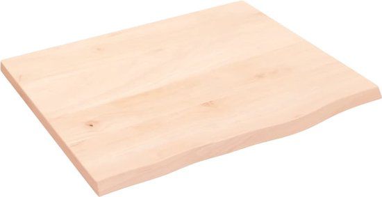 vidaXL Wandschap - 60x50x2 cm - onbehandeld - massief eikenhout