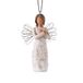 Willow Tree ReMembrance (Darker Skin) Ornament, Gebeeldhouwde Hand Painted Angel
