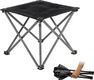 Unyqoos® Opvouwbare campingkruk, ultralicht met draagtas, zwart
