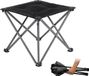 Unyqoos® Opvouwbare campingkruk, ultralicht met draagtas, zwart