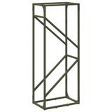 VidaXL Brandhoutkar & -houder Staal Groen 250 x 1000 mm