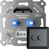 HOFTRONIC LED Duo Dimmer Zwart Afdekraam Fase Afsnijding 2x100W Maximaal