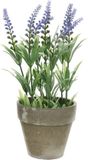 Bellatio Flowers & Plants Kunstplant Lavendel - Paars - 25 cm