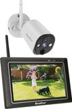 SecuFirst CWL401W Draadloze 3 megapixel Beveiligingscamera met monitor - 7 inch touchscreen + 1 camera - Wit - Gratis app