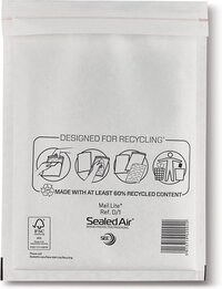 Mail Lite luchtkussenenveloppen - D/1 - 180 x 260 mm - Wit - Doos van 100 stuks