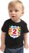 Bellatio Decorations Shoppartners Bv Happy birthday 2e verjaardag t-shirt - unisex - jongens - meisjes - 2 jaar shirt met emoticons zwart voor baby 80
