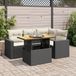 Maison Exclusive - Ensemble de meubles de jardin 5 pièces avec canapé et coussins, noir, en polyrotin