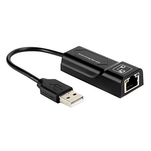 Dilwe USB Ethernet-adapter - USB2.0 naar RJ45 Gigabit Ethernet LAN-netwerkadapter - 10/100 Mbps - LAN-bedrade adapter - Bekabelde kabelkaart voor laptop Desktop