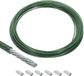 Allecto Plus Stalen Kabel 30 meter, Roestvrij Staal 304, Vinylgecoat, Aluminium Hulzen - Wasrek Optillen Vert