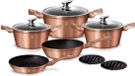 Berlinger Haus Rose Gold Set de 10 casseroles - Convient à toutes les sources de chaleur