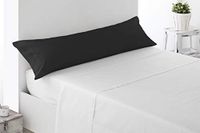 Miracle Home Kussensloop, anti-peeling, zacht en comfortabel, 50% katoen, 50% polyester. 165 x 45. Bed 150. Zwart