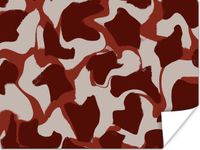 PosterMonkey Poster Abstract - Bruin - Kleuren - Pastel - 120x90 cm