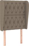vidaXL Hoofdbord Stof Taupe 83x23x118/128 cm