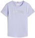 Tommy Hilfiger Tommy Foil Tee Ss Kinderen T-shirt Korte mouw Ronde hals Katoen Polyester Grijs Logo Regular Fit