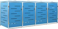 vidaXL Containerberging - Vierdubbel - Roestvrij Staal - Blauw