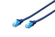 Digitus 0.25m Cat5e U/UTP Netwerkkabel Blauw
