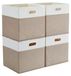 Omgoods - Boîtes de rangement 33x33x33cm - Set de 4, Idéal pour Vêtements et Jouets