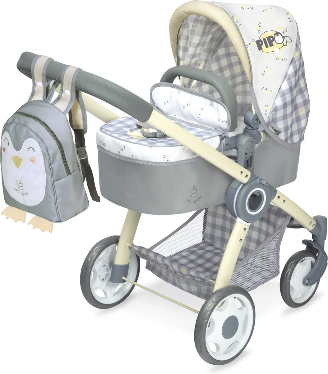 decuevastoys Babypoppenwagen 3 in 1 Pipo