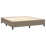 vidaXL Boxspringbed met matras, taupe, 80x200 cm, gestoffeerd