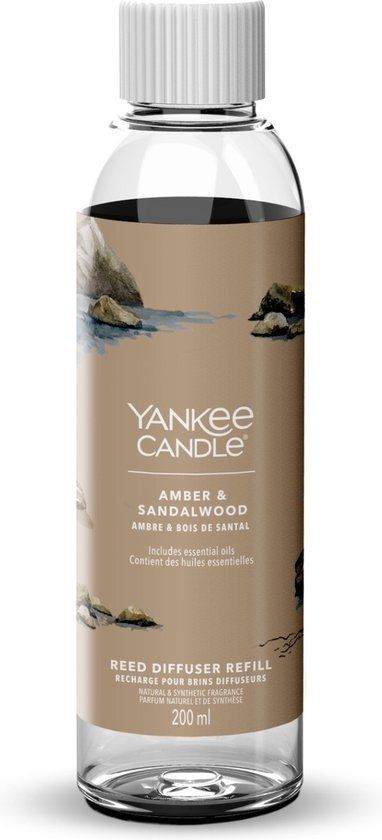 Yankee Candle Navulling voor Geurstokjes Amber & Sandalwood 200 ml