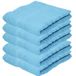 Towelcity 5x Serviettes de luxe turquoise 50 x 90 cm - 550 grammes - Coton