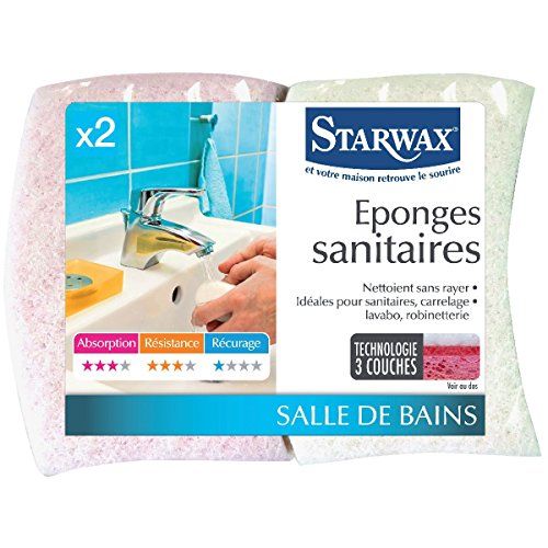 STARWAX Sanitaire sponzen - Set van 3 x 2