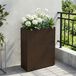 VidaXL Hoge plantenbak bruin 55 x 22 x 70 cm poly rattan
